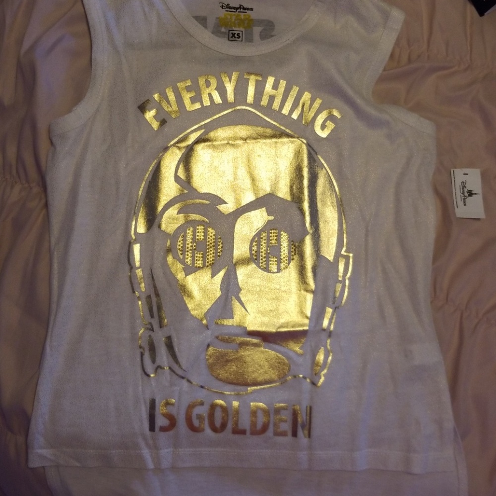 XS Star Wars C-3PO Sleeveless Gold Disney Parks